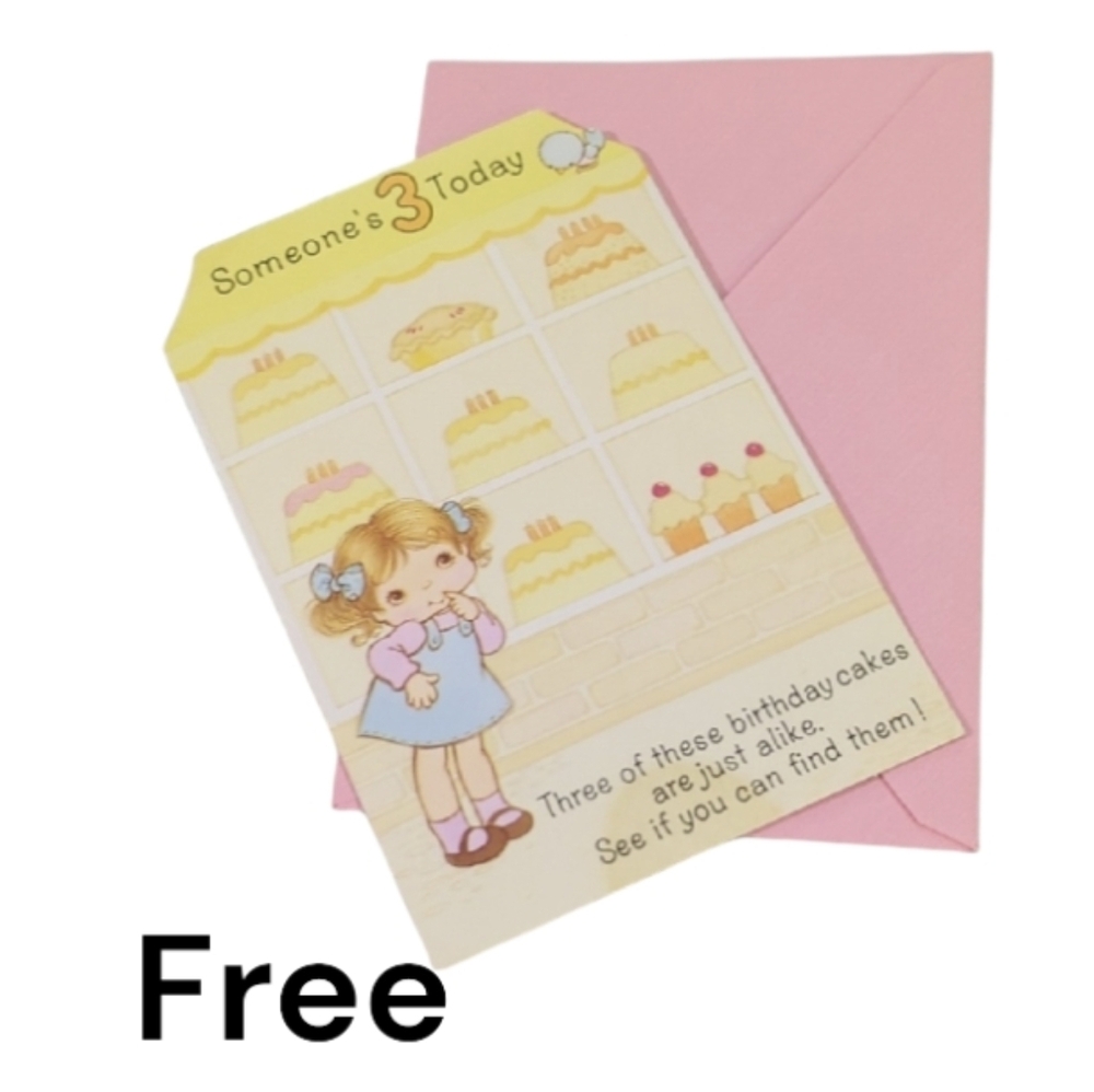 Free With Purchase Children's Birthday Card with Pink Envelope